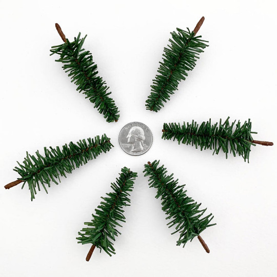 Paper Christmas Trees ~ Set of 6 Small Trees~ 2-3/4" tall 